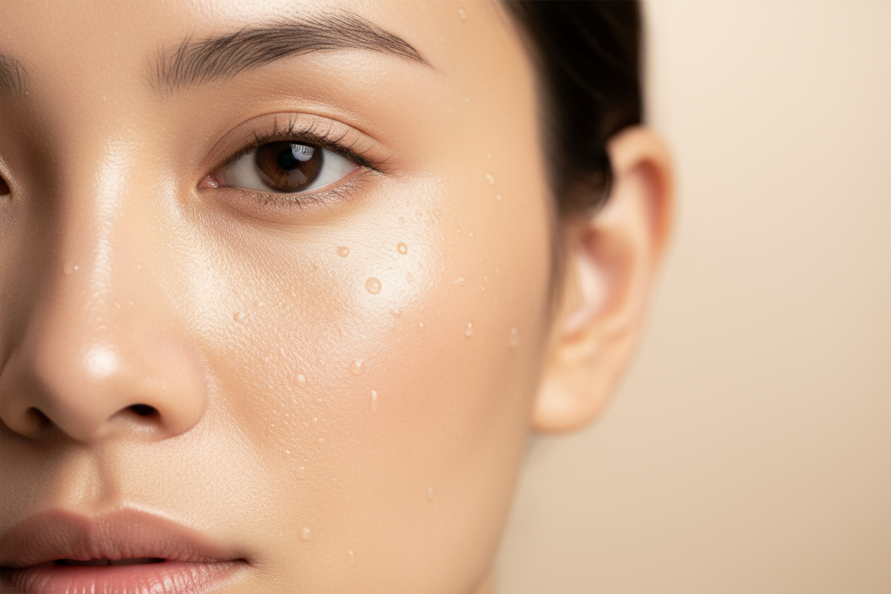 Glødende hud med biostimulator